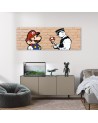 Modern canvas print - Banksy Mario and the Policeman | FEEBY