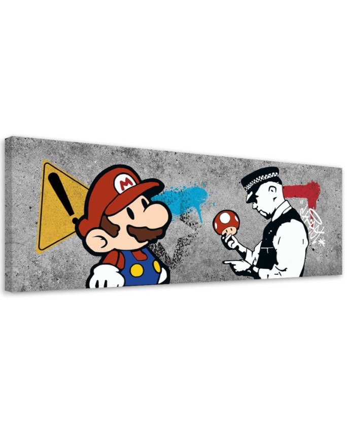 Canvas print Banksy Mario...