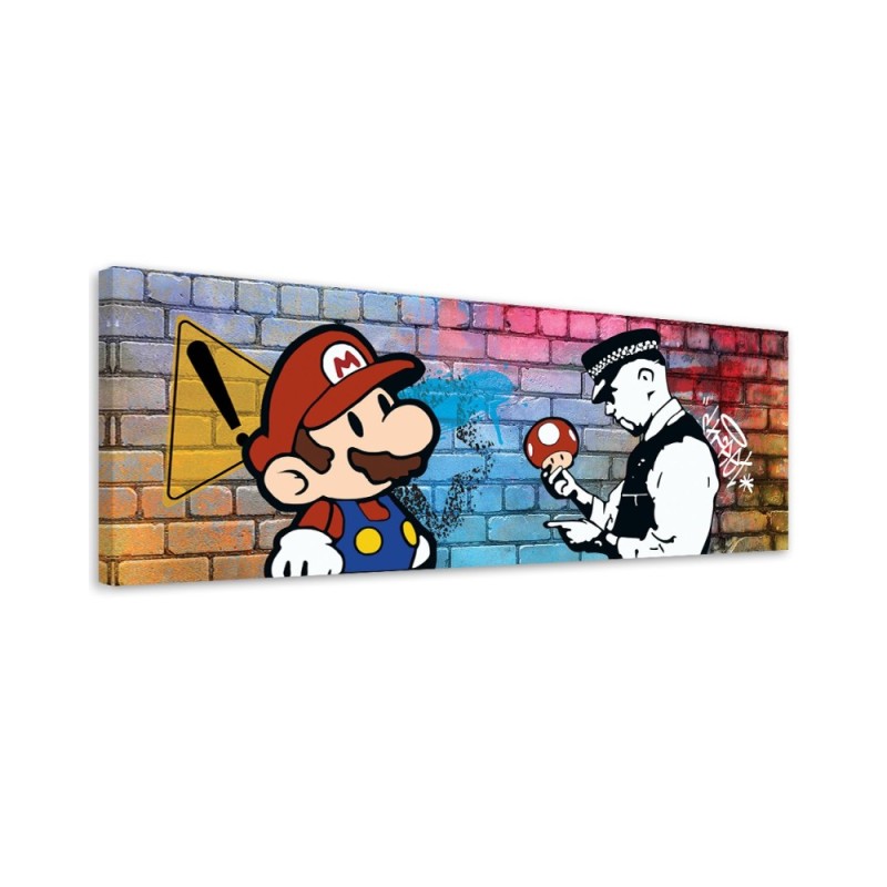 Decorative painting - Banksy Mario and the Policeman | FEEBY