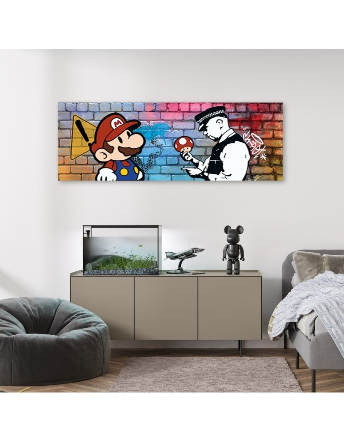 Decorative painting - Banksy Mario and the Policeman | FEEBY