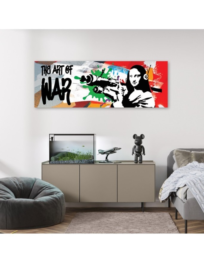 Canvas print for room - Banksy Mona Lisa and the Bazooka | FEEBY
