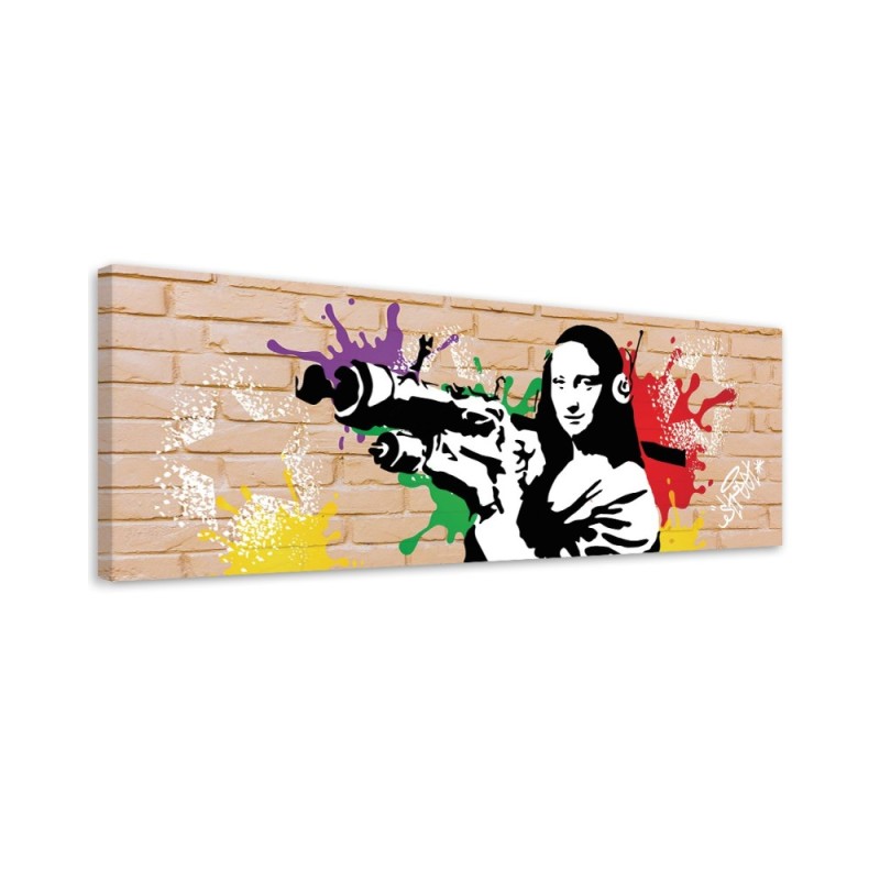 Canvas print for the living room - Banksy Mona Lisa | FEEBY
