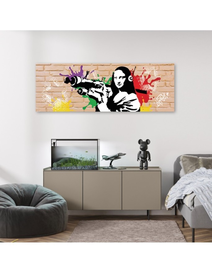 Canvas print for the living room - Banksy Mona Lisa | FEEBY
