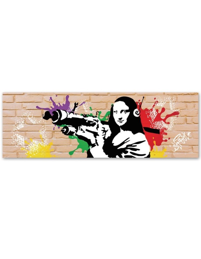 Canvas print for the living room - Banksy Mona Lisa | FEEBY