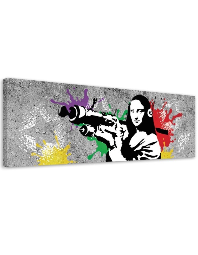 Canvas print for the bedroom - Banksy Mona Lisa | FEEBY