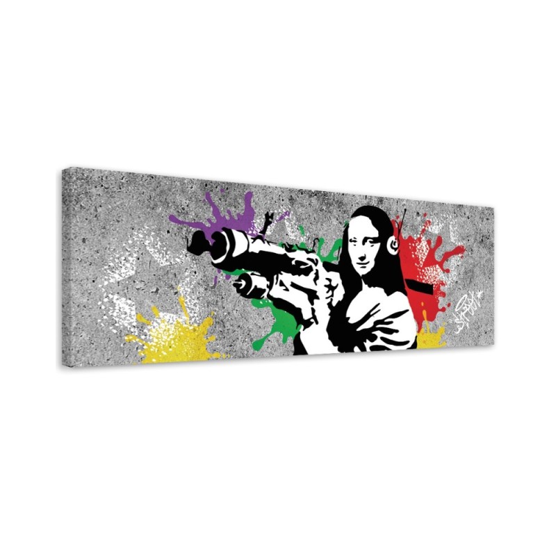 Canvas print for the bedroom - Banksy Mona Lisa | FEEBY