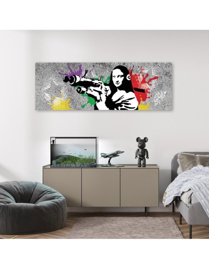 Canvas print for the bedroom - Banksy Mona Lisa | FEEBY
