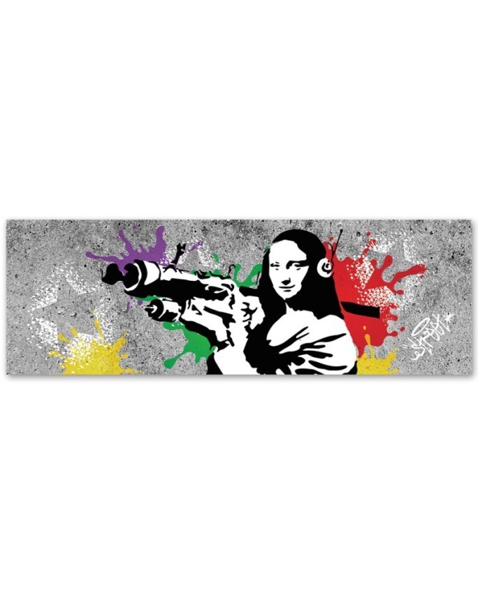 Canvas print for the bedroom - Banksy Mona Lisa | FEEBY