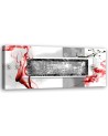 Modern painting for wall - Explosion of red | FEEBY