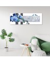 Bedroom wall painting - Blue orchid | FEEBY
