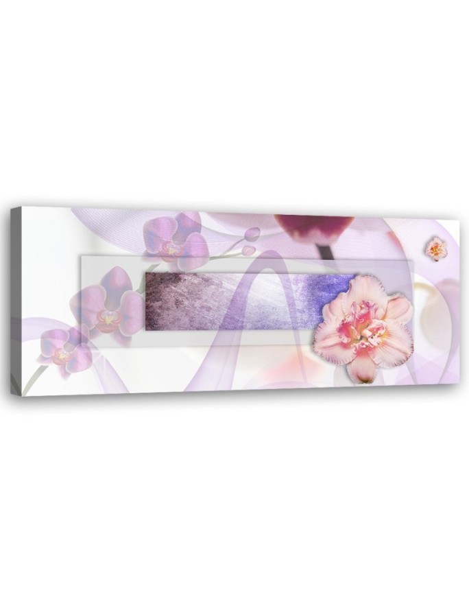 Canvas print - Pink flower abstraction | FEEBY