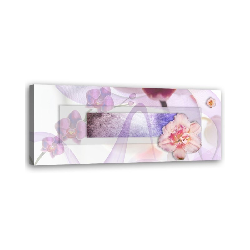 Canvas print - Pink flower abstraction | FEEBY