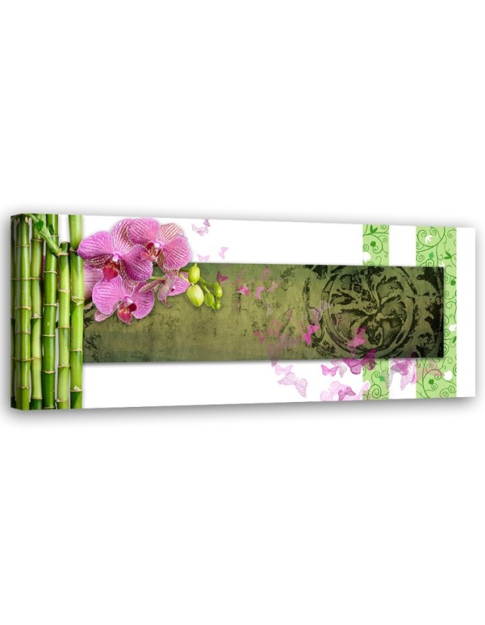 Canvas print Orchid and bamboo