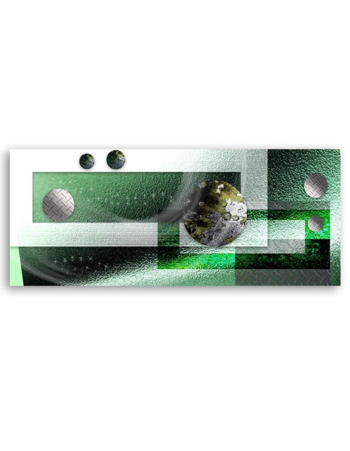 Modern canvas print - Green metal balls abstract | FEEBY