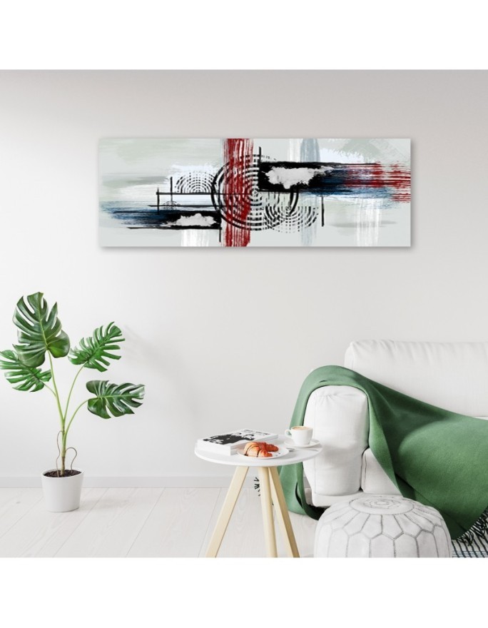 Canvas print for the bedroom - Abstract on grey background | FEEBY