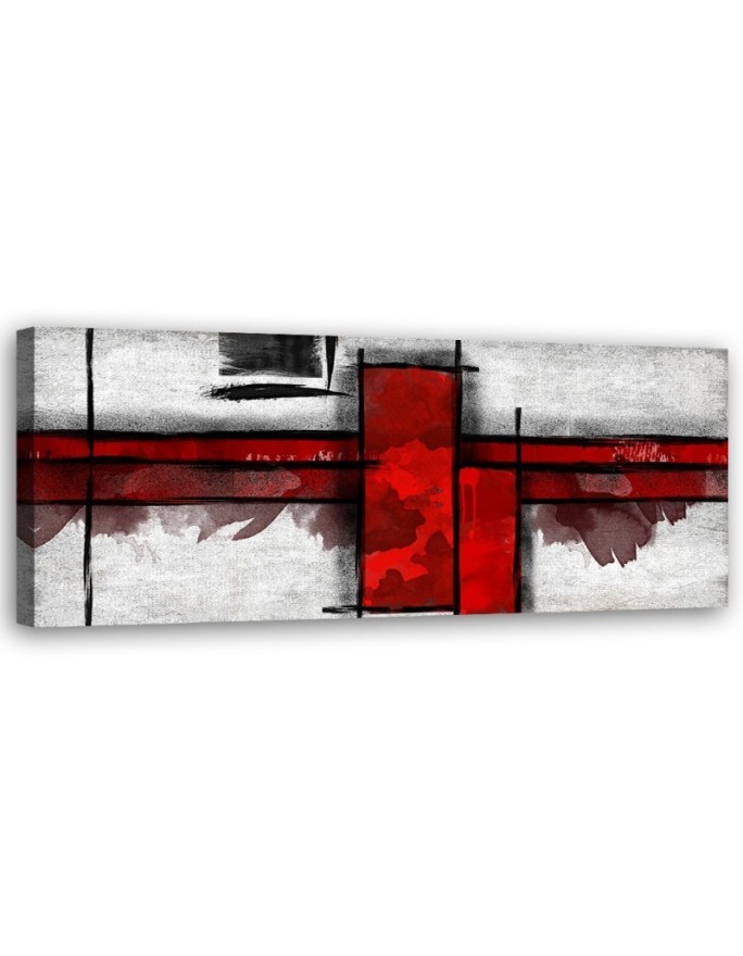 Canvas print for living room - Red rectangles | FEEBY