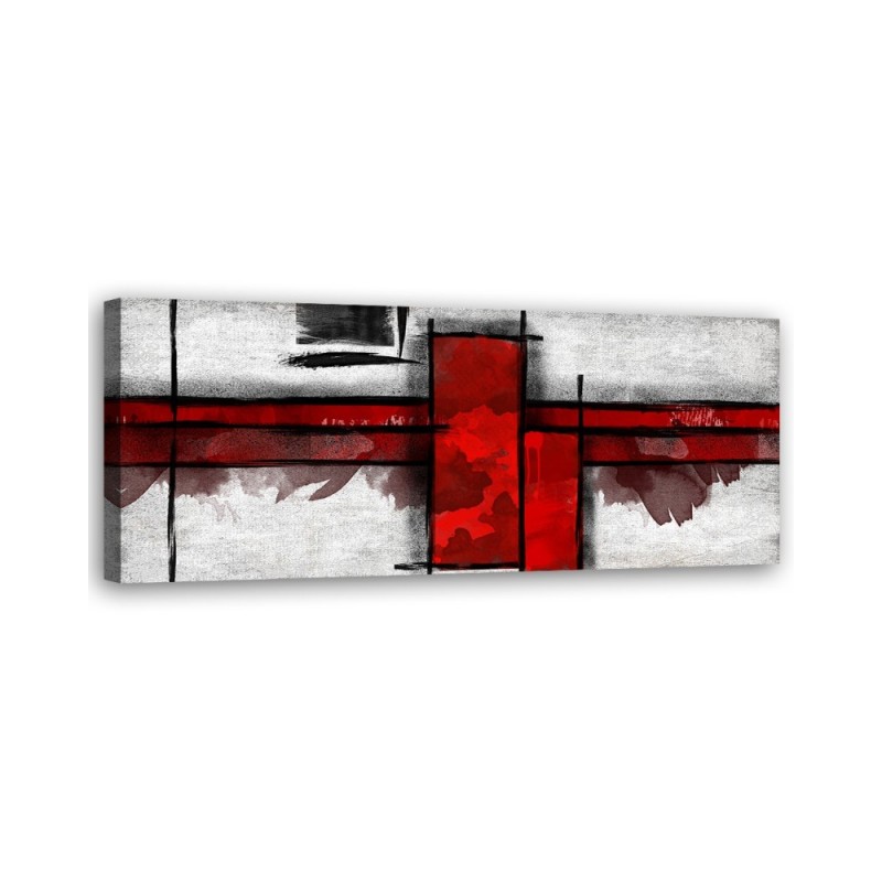 Canvas print for living room - Red rectangles | FEEBY