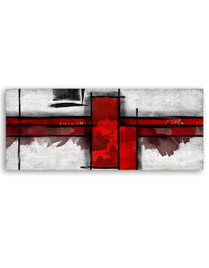 Canvas print for living room - Red rectangles | FEEBY
