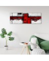 Canvas print for living room - Red rectangles | FEEBY
