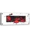 Wall canvas print - Red flamingo on glass background | FEEBY
