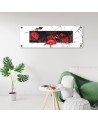 Wall canvas print - Red flamingo on glass background | FEEBY