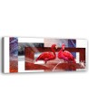 Canvas print for the wall - Two red flamingos | FEEBY
