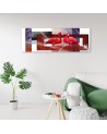 Canvas print for the wall - Two red flamingos | FEEBY