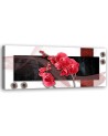 Modern painting for wall - Red Orchid Abstraction | FEEBY
