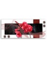 Modern painting for wall - Red Orchid Abstraction | FEEBY