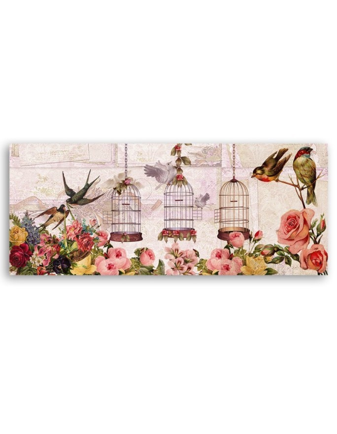 Bedroom wall painting - Birds and flowers | FEEBY