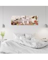 Bedroom wall painting - Birds and flowers | FEEBY