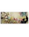 Canvas print - Woman and vintage clock | FEEBY