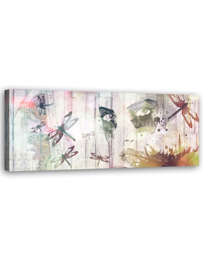 Modern canvas print - Woman and butterflies | FEEBY