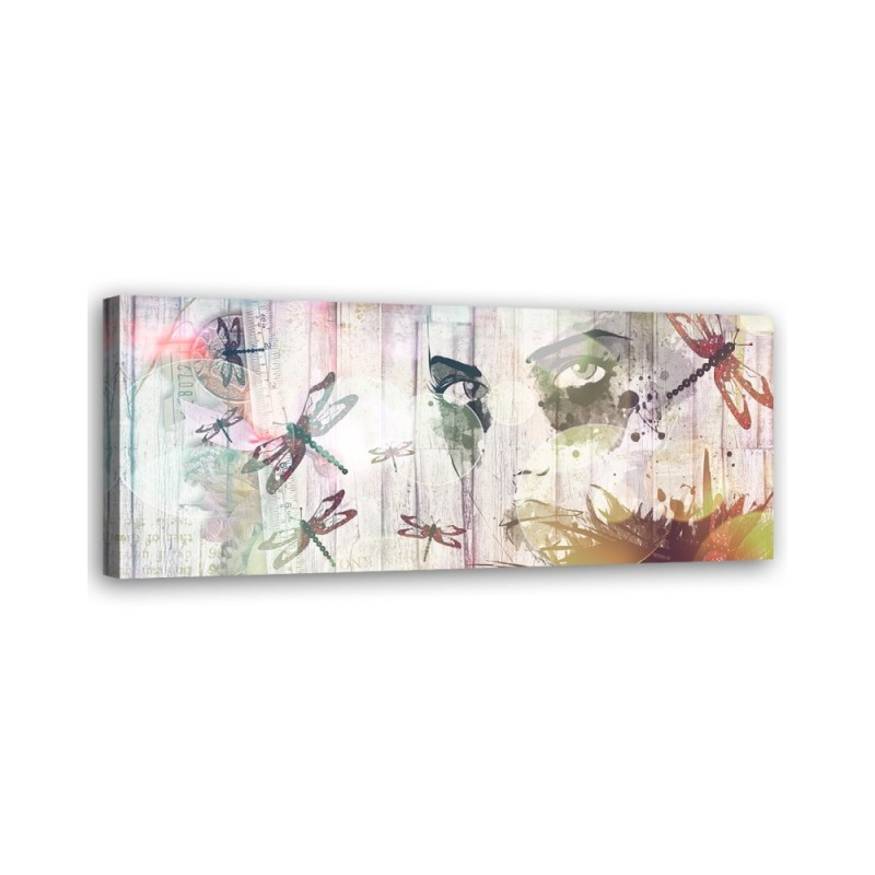 Modern canvas print - Woman and butterflies | FEEBY