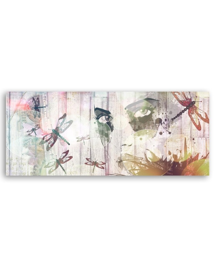 Modern canvas print - Woman and butterflies | FEEBY