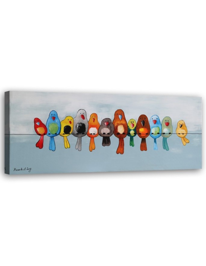Canvas print Coloured birds