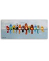 Canvas painting - Colourful birds | FEEBY
