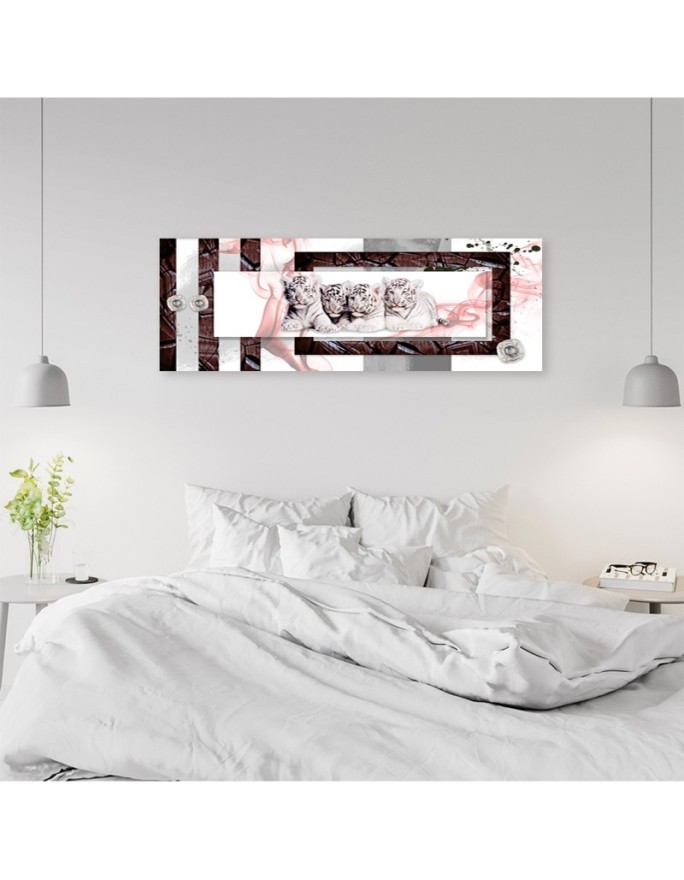 Decorative painting on canvas - Abstract with tigers | FEEBY