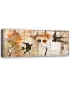 Modern canvas painting - Woman's face and birds | FEEBY