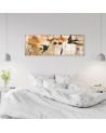 Modern canvas painting - Woman's face and birds | FEEBY