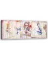 Canvas print for the living room - Girl with book | FEEBY