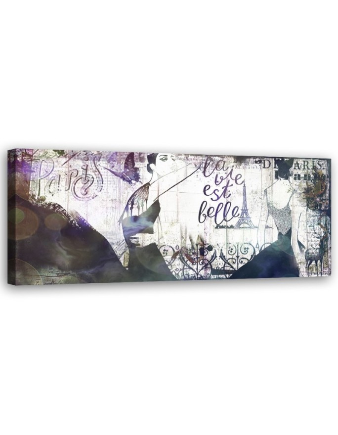 Canvas print for living room - Collage France Woman | FEEBY