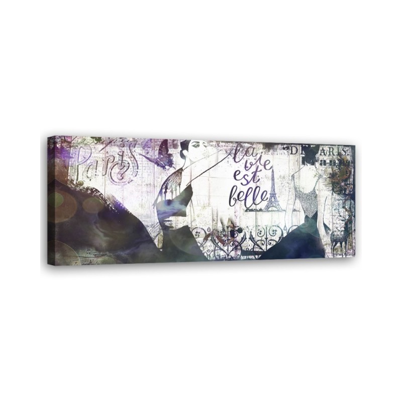 Canvas print for living room - Collage France Woman | FEEBY