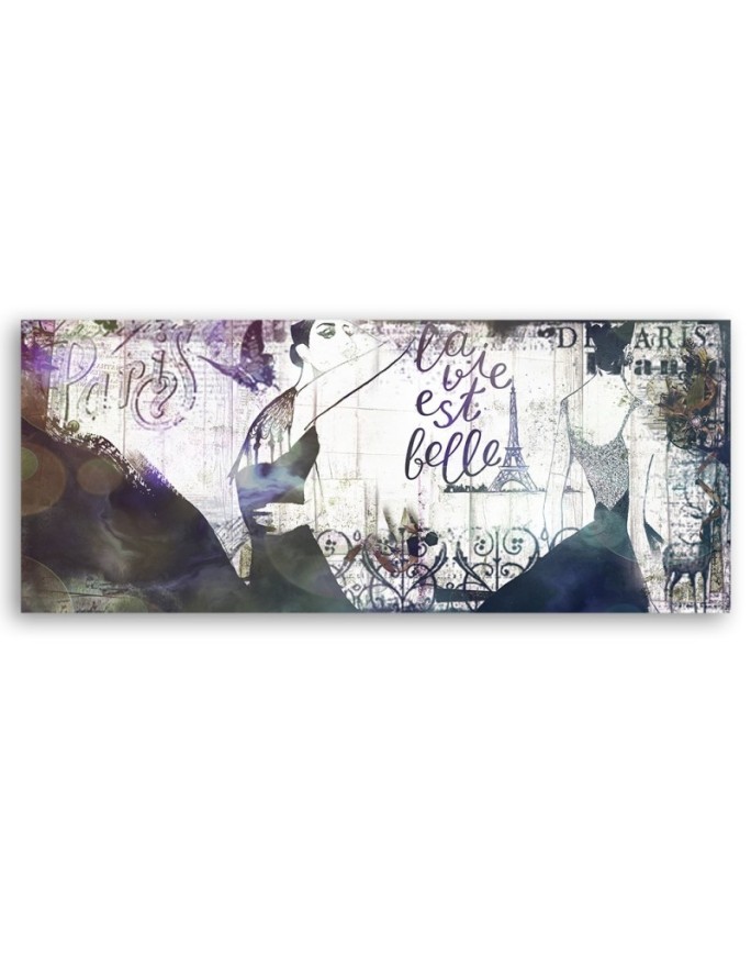 Canvas print for living room - Collage France Woman | FEEBY