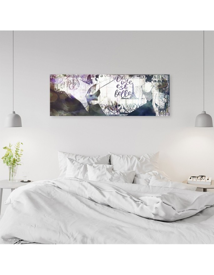 Canvas print for living room - Collage France Woman | FEEBY