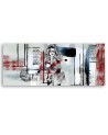 Canvas print for bedroom - Woman with glasses abstract | FEEBY