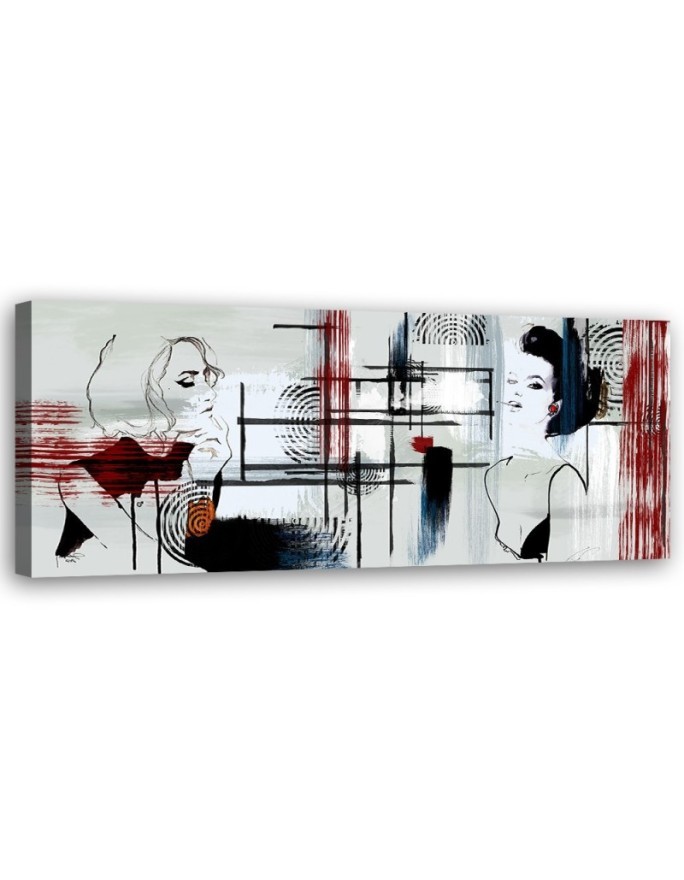 Wall canvas print - Two women abstract | FEEBY