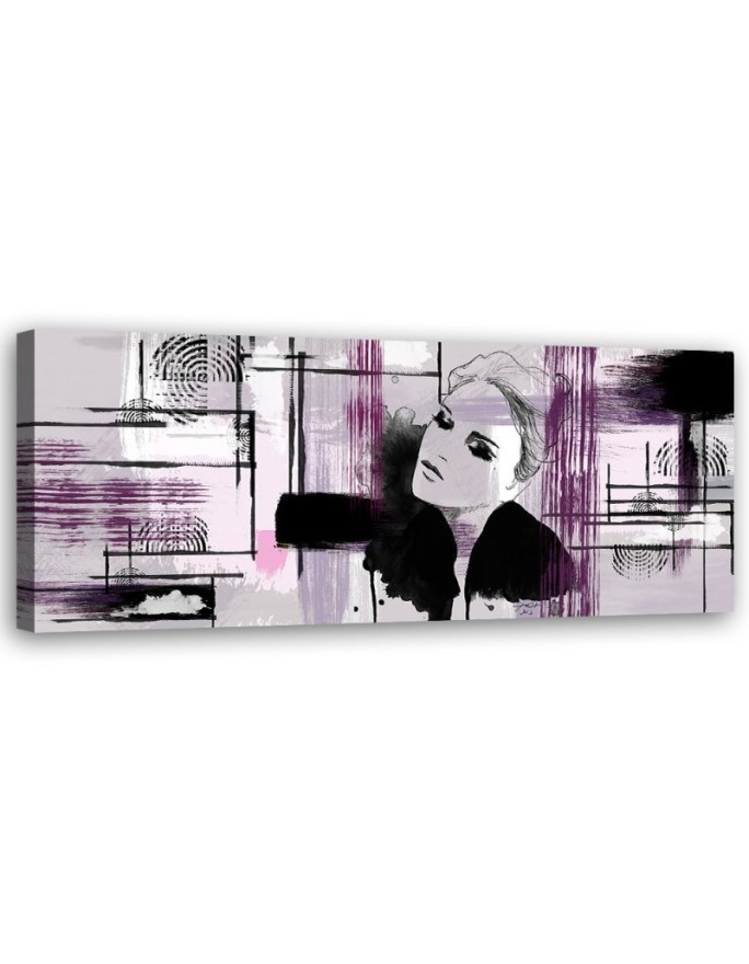 Canvas print for the wall - Violet woman abstract | FEEBY