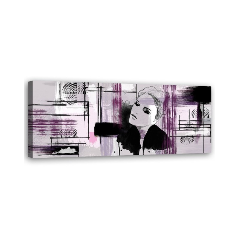 Canvas print for the wall - Violet woman abstract | FEEBY
