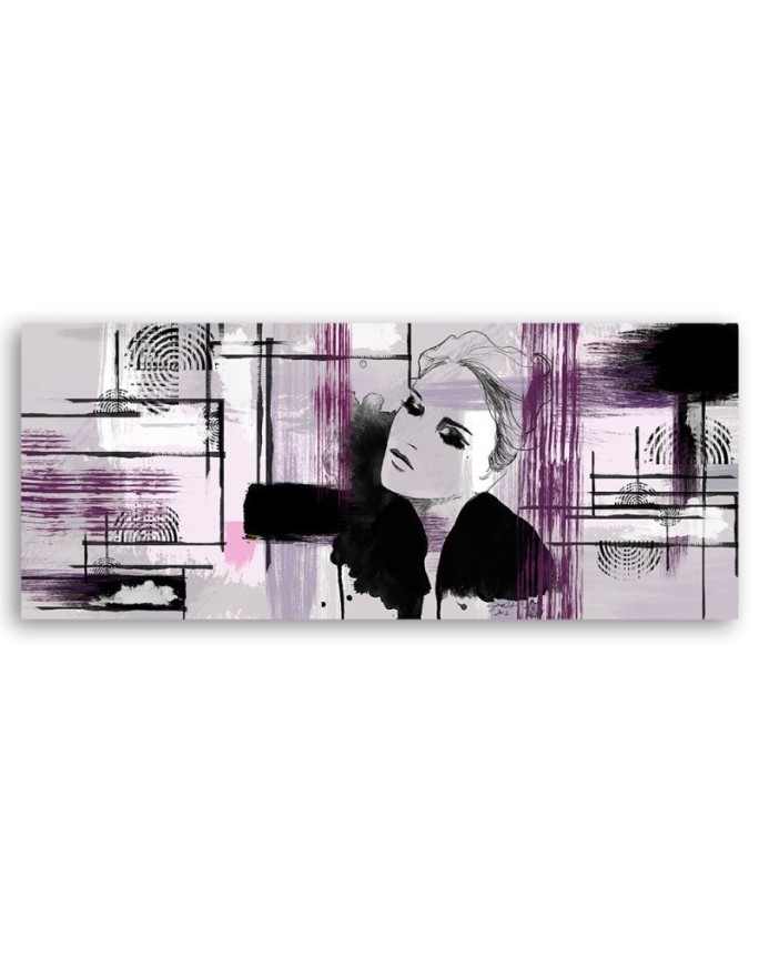 Canvas print for the wall - Violet woman abstract | FEEBY